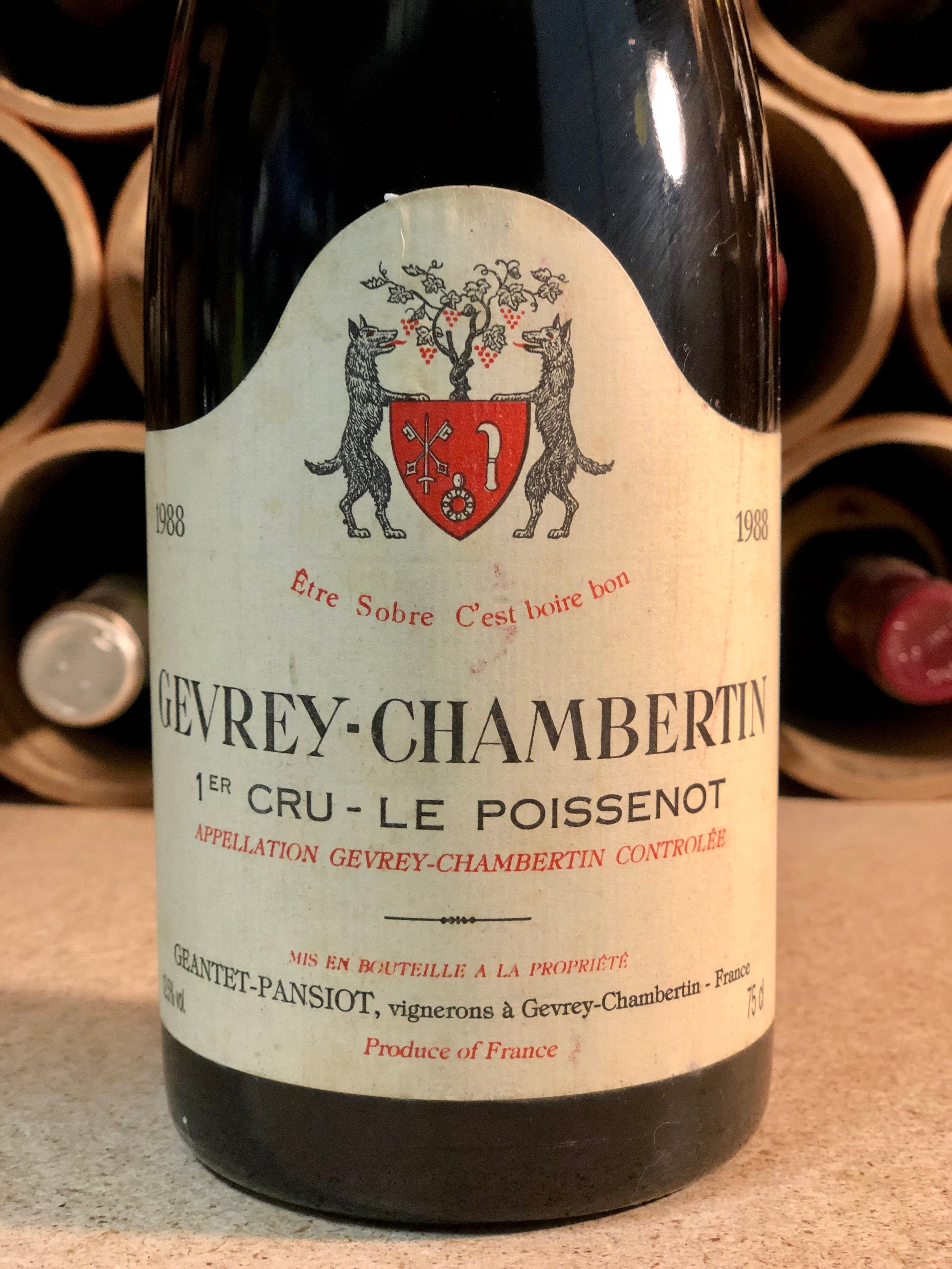 Geantet Pansiot, Gevrey Chambertin, Poissenot 1988