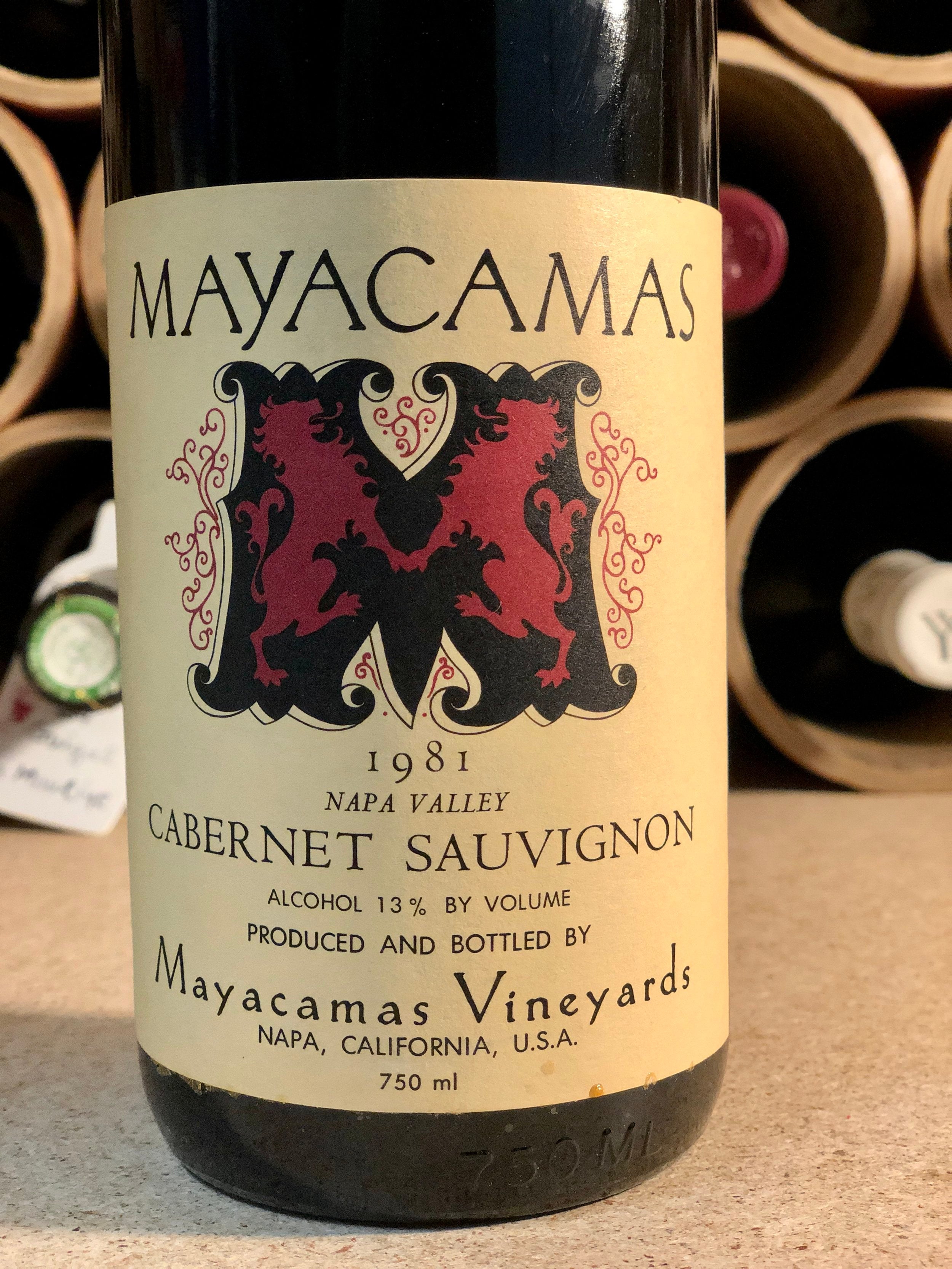 Mayacamas, Napa Valley, Mt. Veeder, Cabernet Sauvignon 1981 (HS)
