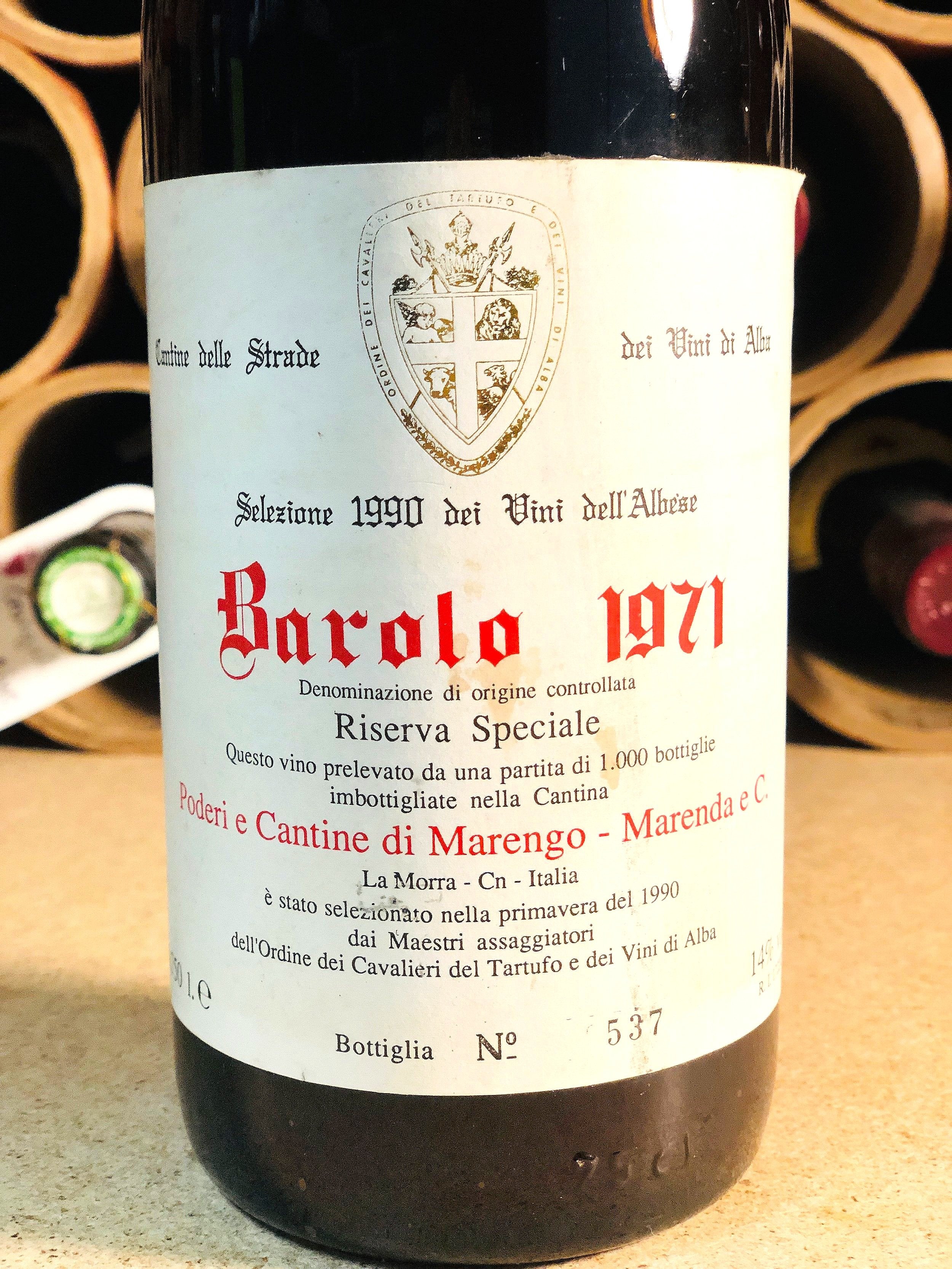 Cantine di Marengo Barolo Riserva Speciale 1971