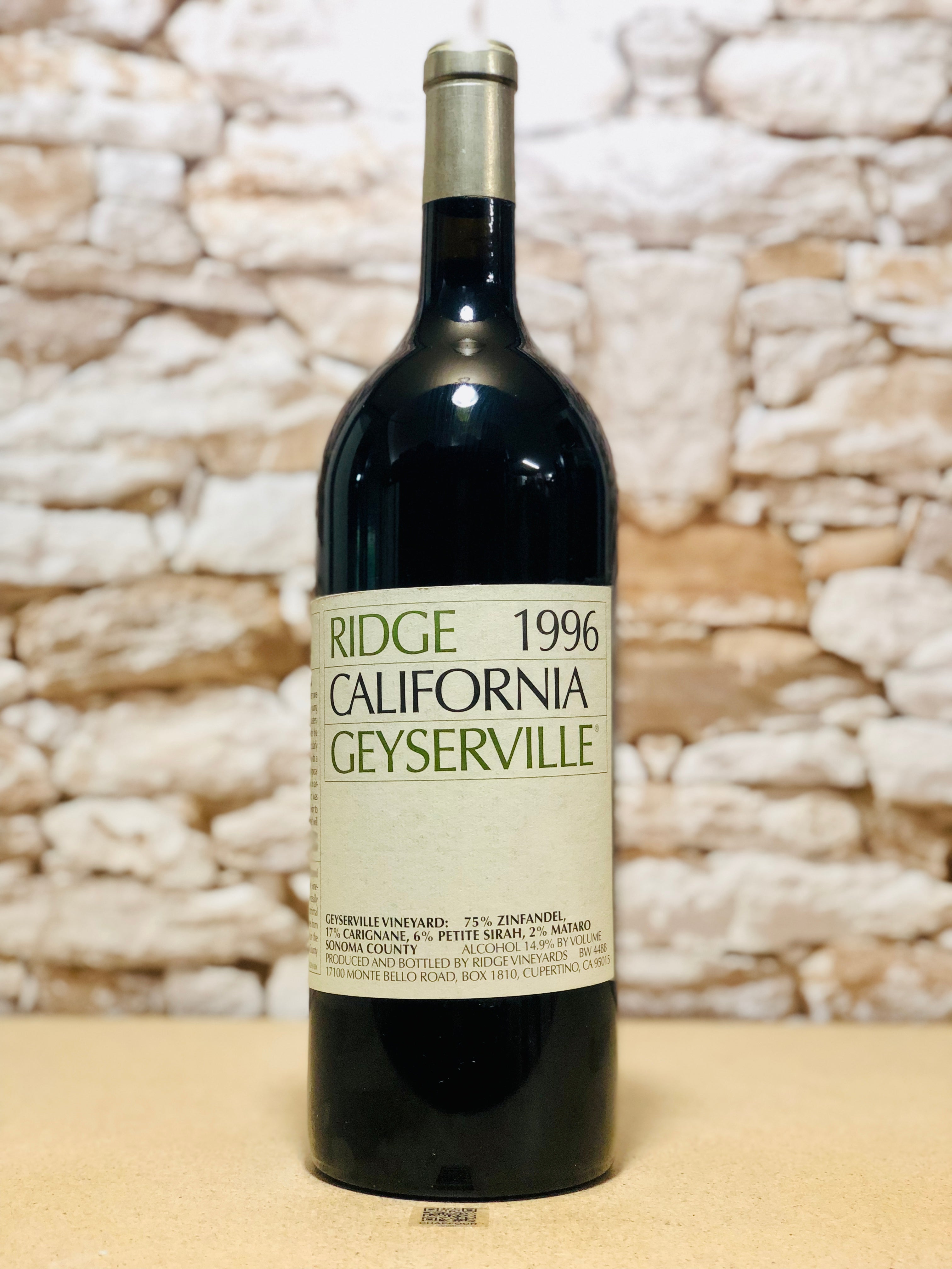 Ridge Vineyards, Geyserville 1996 (1.5L) – CHAPTER 4 | FINE + RARE