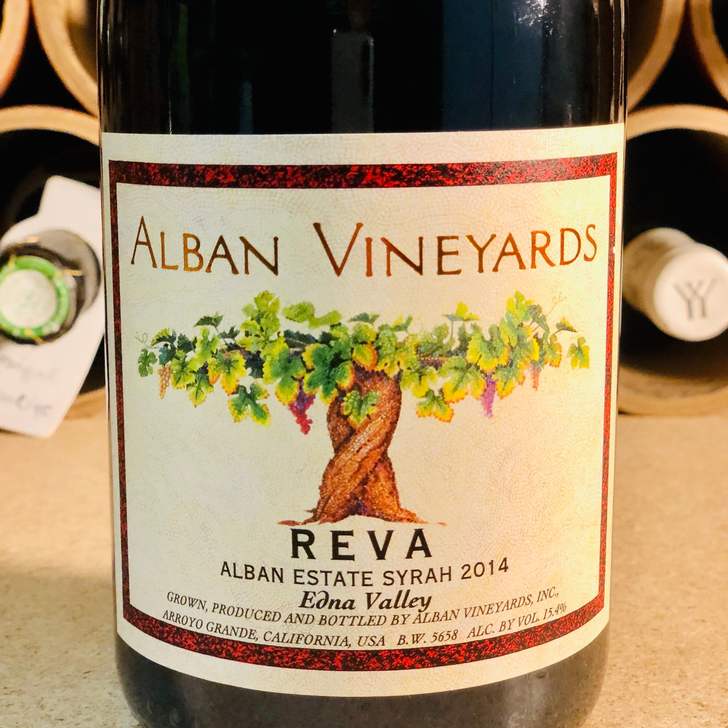 Alban Vineyards, Edna Valley, Reva, Estate Syrah 2014