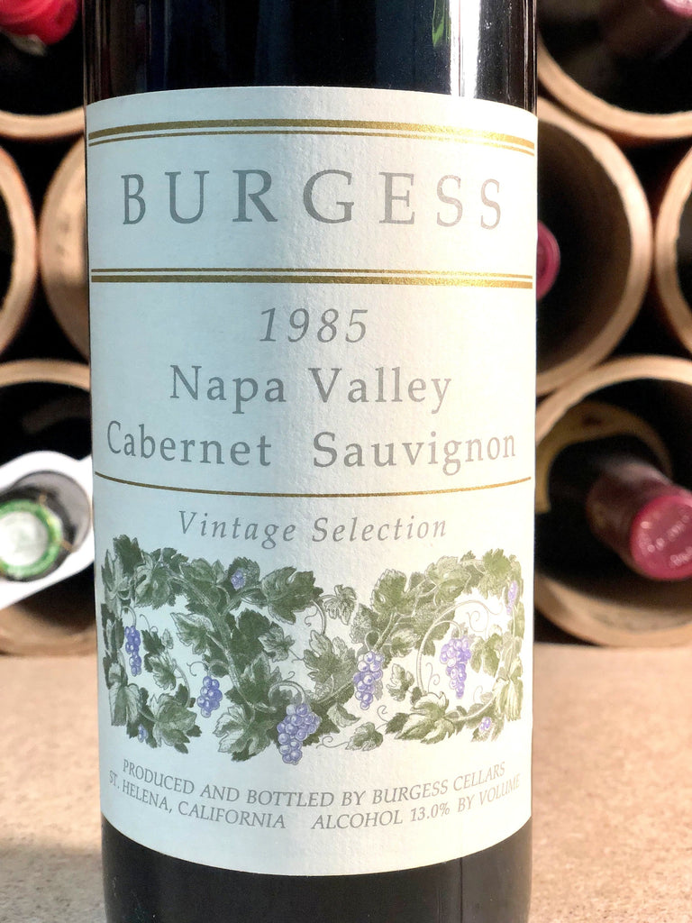 Burgess, Napa Valley, Vintage Selection, Cabernet Sauvignon 1985