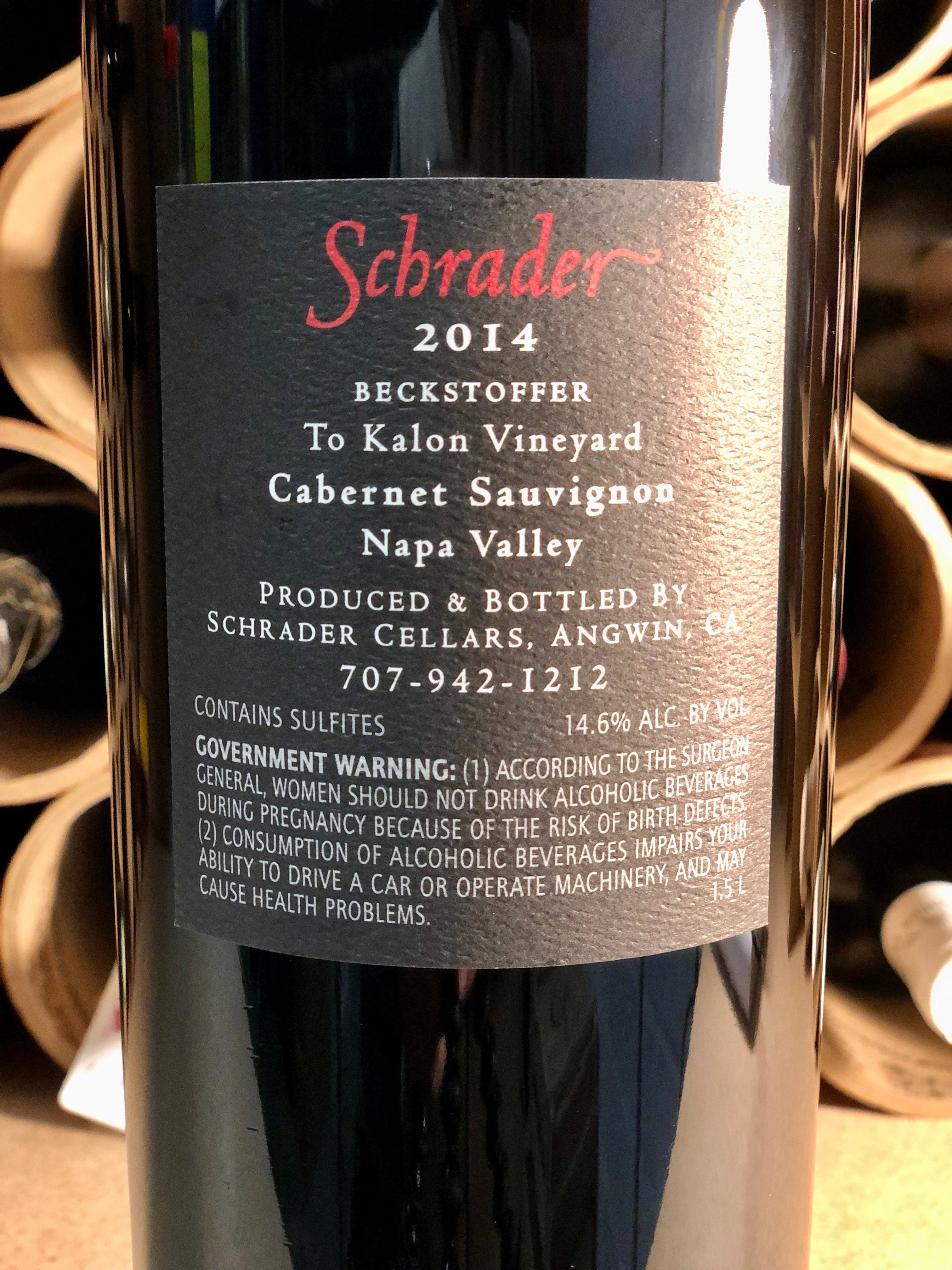 Schrader Cellars, Napa Valley, "Old Sparky", Beckstoffer To Kalon Vine ...